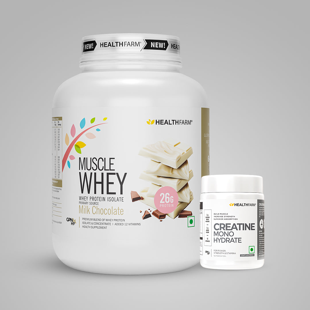 HealthFarm Muscle Whey Protein Isolate & Concentrate | Premium Blend of Whey Protein