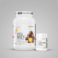 HealthFarm Muscle Whey Protein Isolate & Concentrate | Premium Blend of Whey Protein