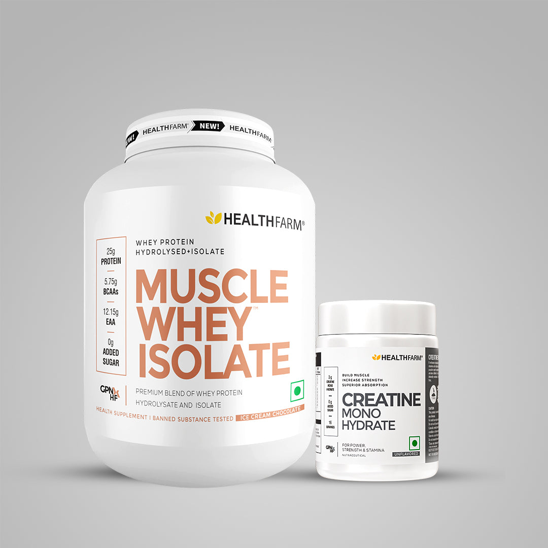 HealthFarm Muscle Whey Isolate | Premium Blend of Whey Protein Hydrolysate and Isolate