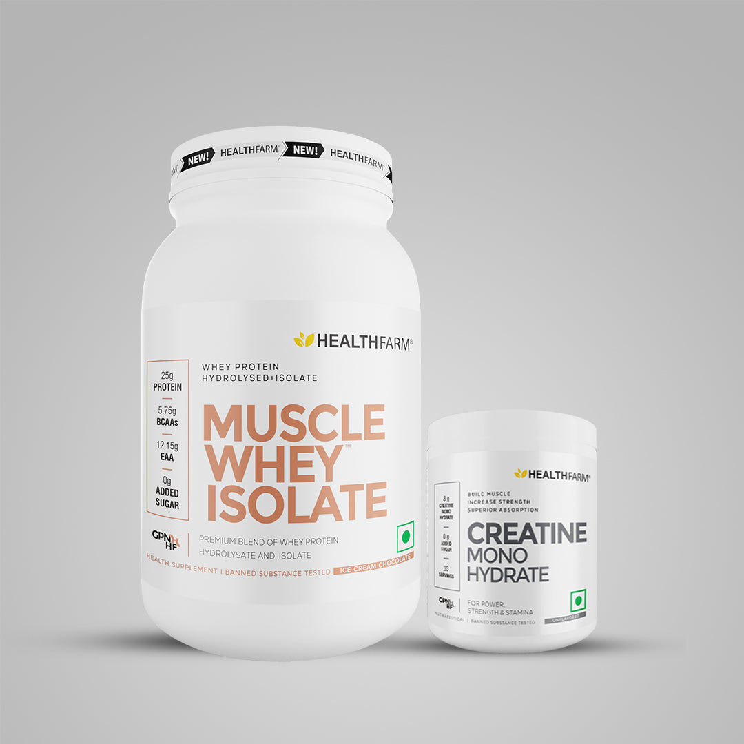 HealthFarm Muscle Whey Isolate | Premium Blend of Whey Protein Hydrolysate and Isolate