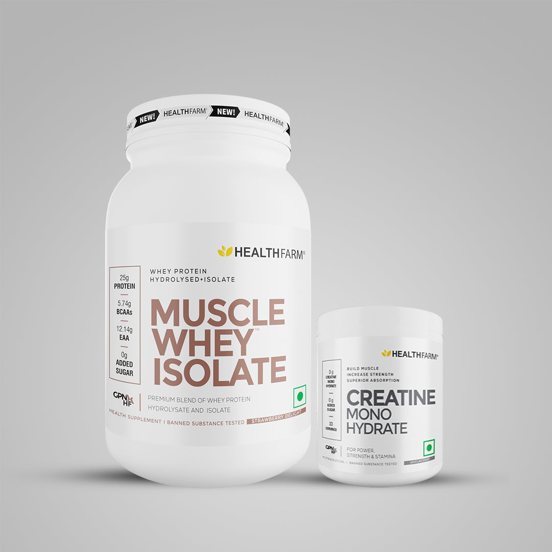 HealthFarm Muscle Whey Isolate | Premium Blend of Whey Protein Hydrolysate and Isolate