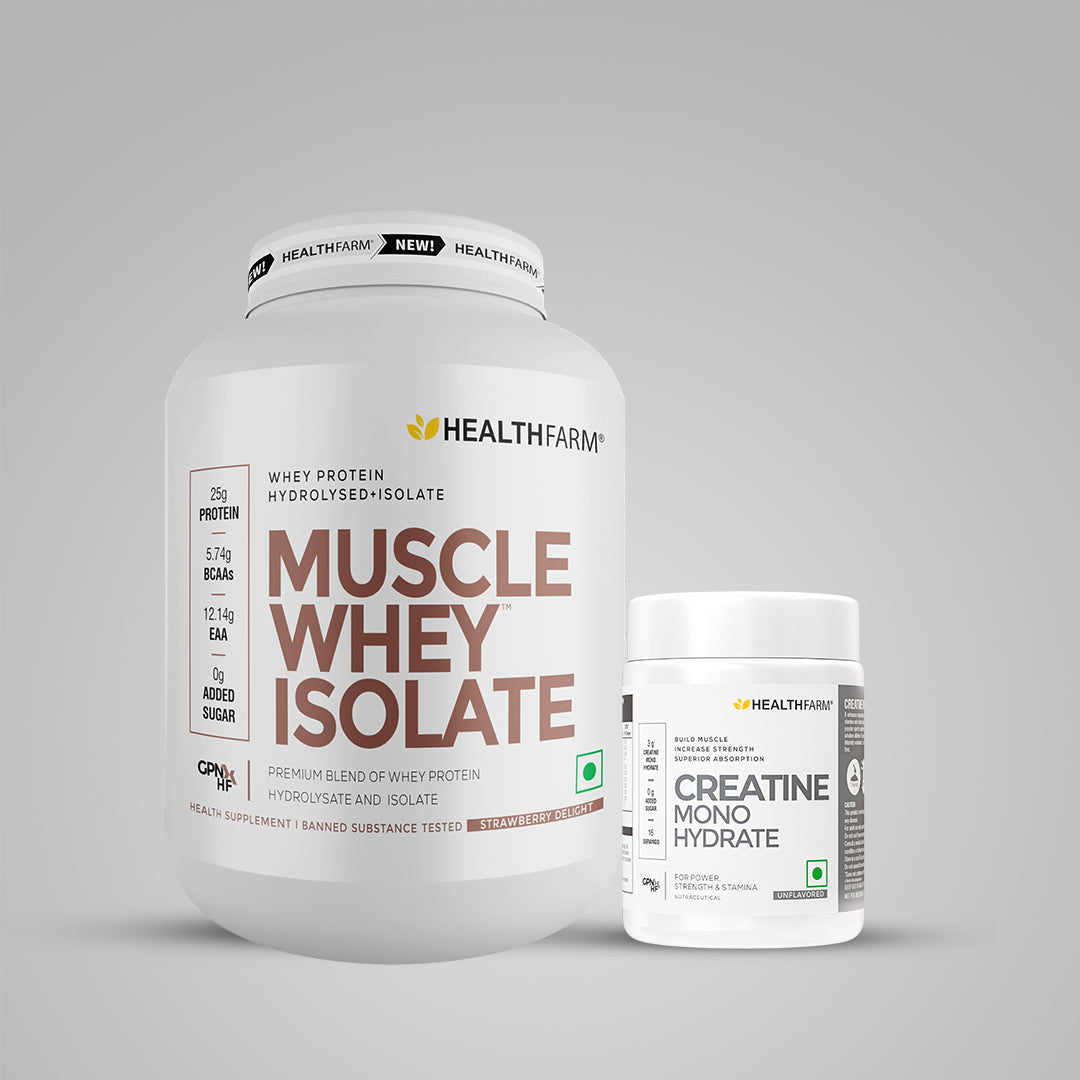 HealthFarm Muscle Whey Isolate | Premium Blend of Whey Protein Hydrolysate and Isolate