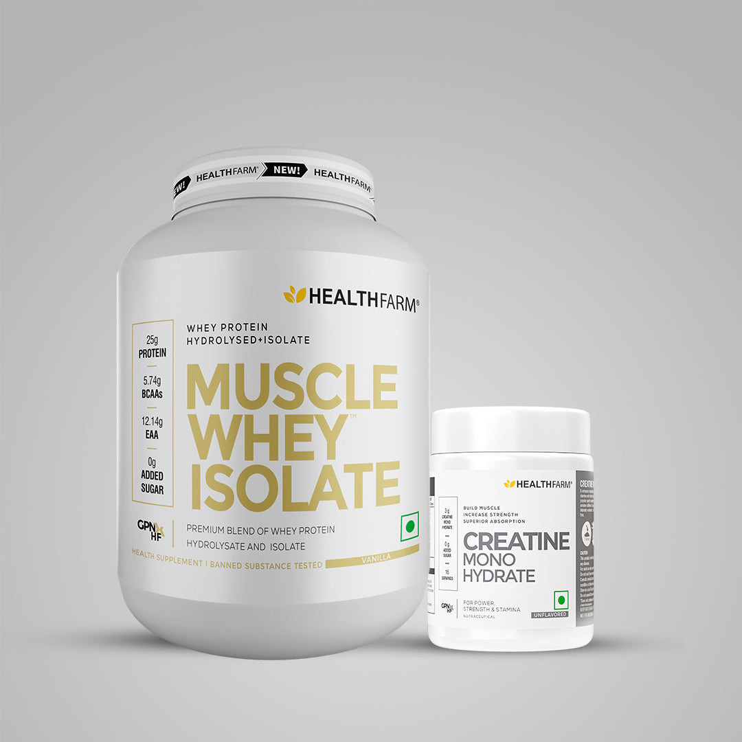 HealthFarm Muscle Whey Isolate | Premium Blend of Whey Protein Hydrolysate and Isolate
