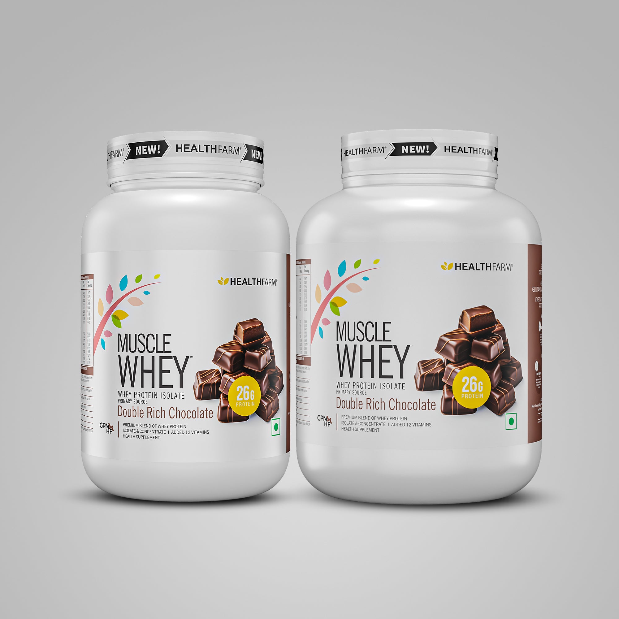 Healthfarm Muscle Whey 2kg + Muscle Whey 1Kg
