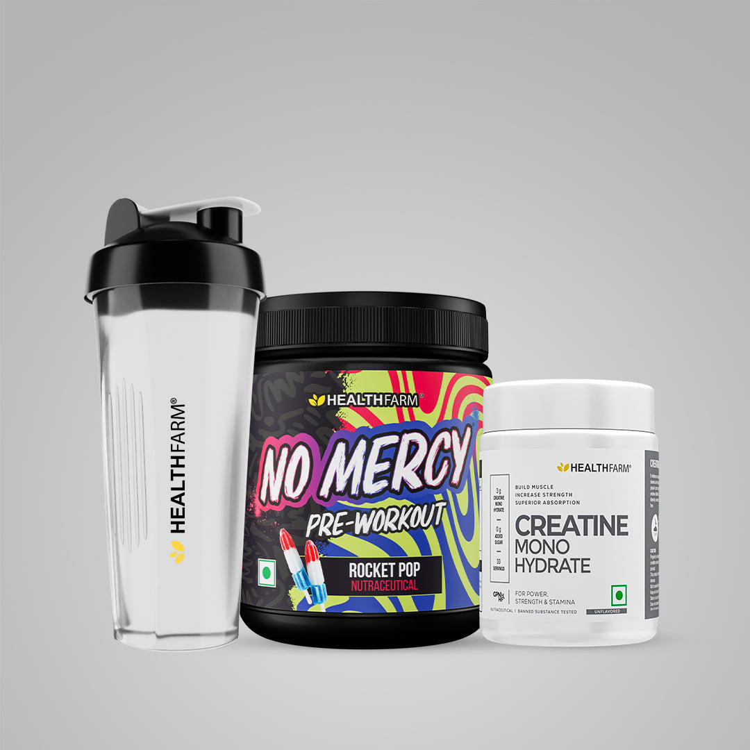 Healthfarm No Mercy Pre Workout + Creatine (50g) + Shaker