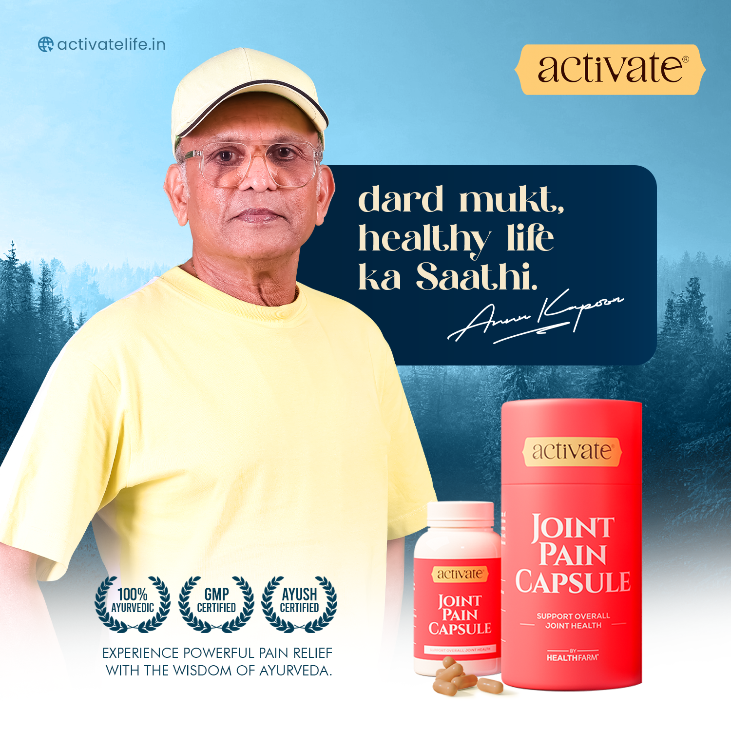 Healthfarm Activate Joint Pain Capsules – 60 Cap