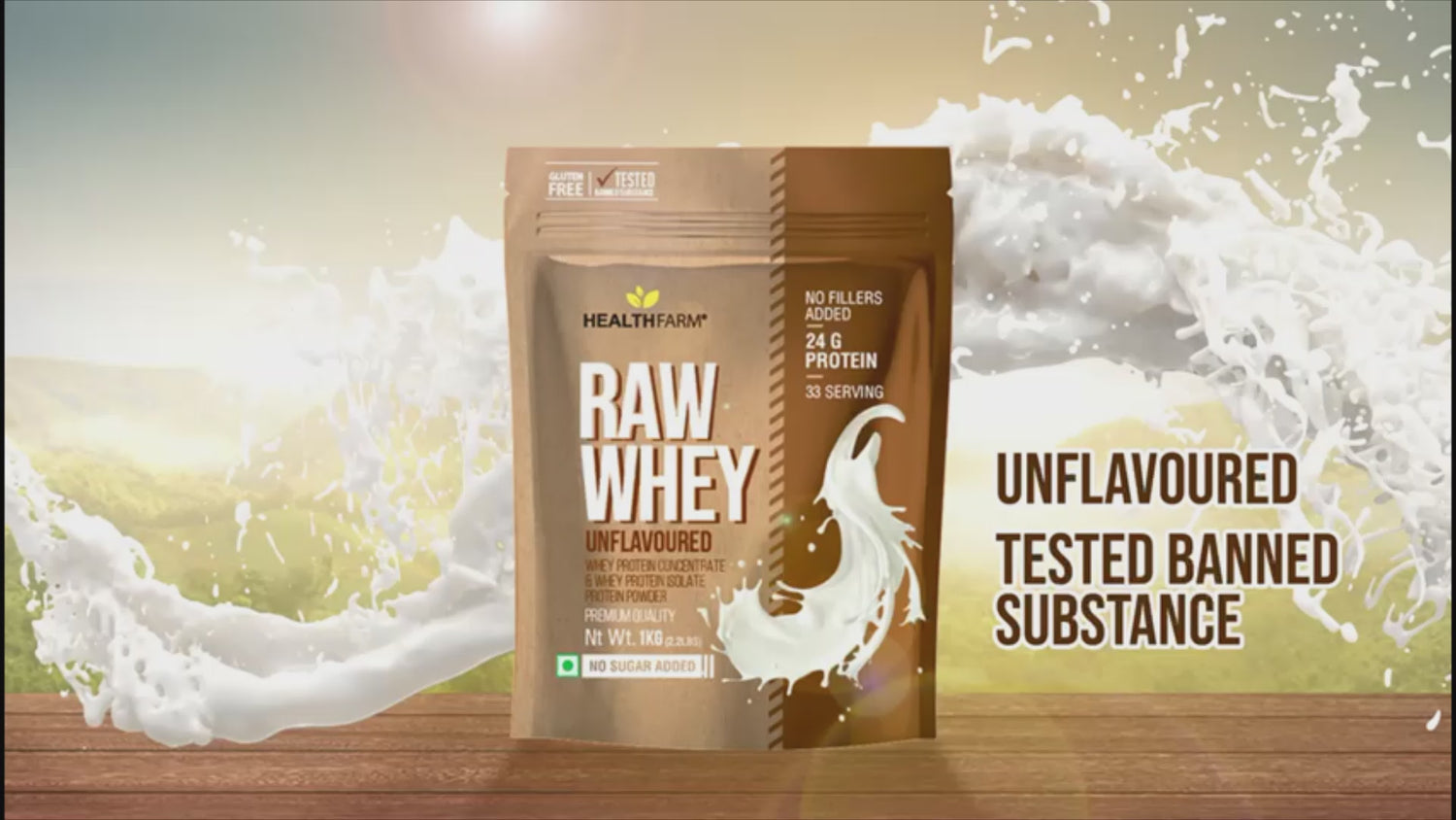 Raw Whey (Unflavoured) Whey Protein - Healthfarm