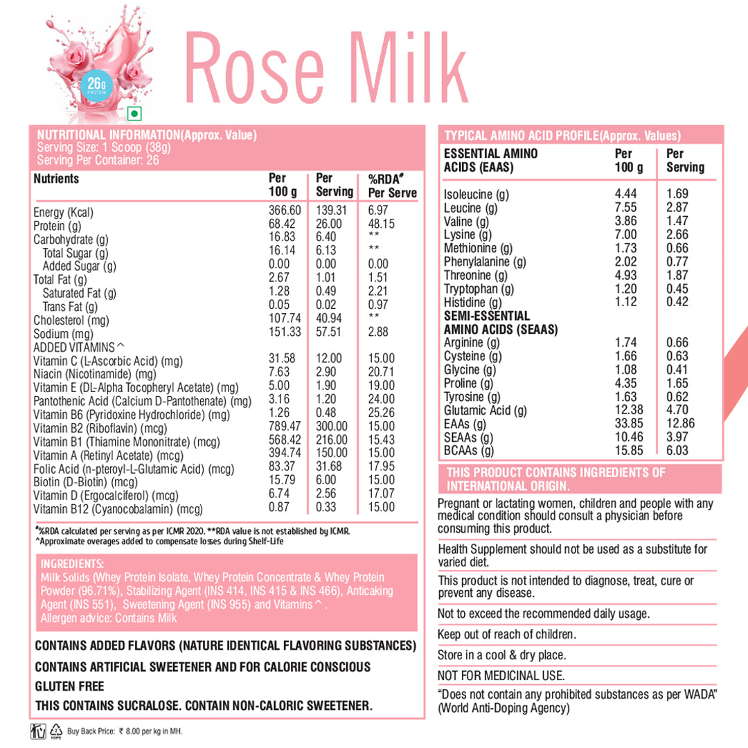 HealthFarm Muscle Whey Protein Isolate & Concentrate | Premium Blend of Whey Protein