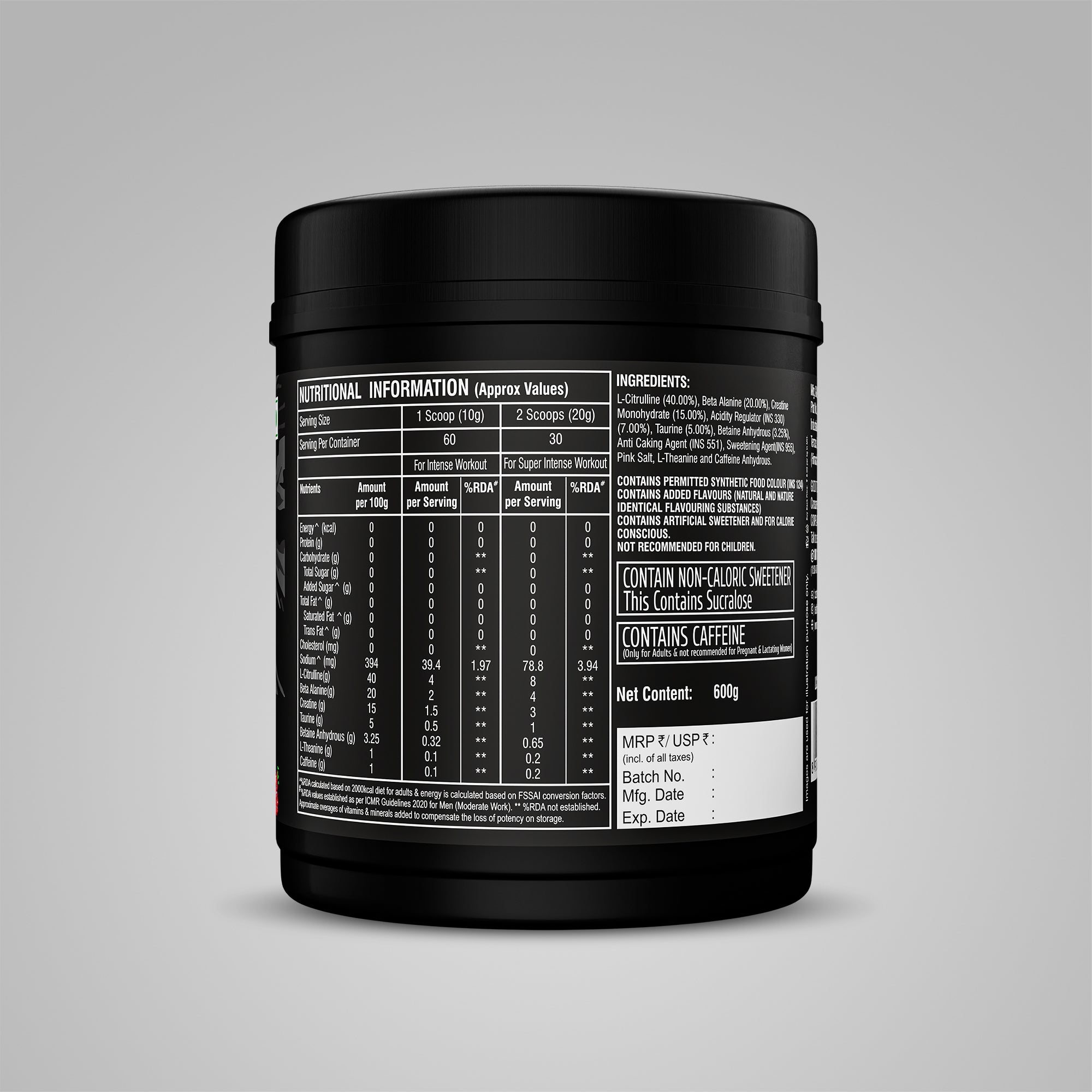 Healthfarm Limitless Thprex - Fully Loaded Pre-workout (60 Serving)