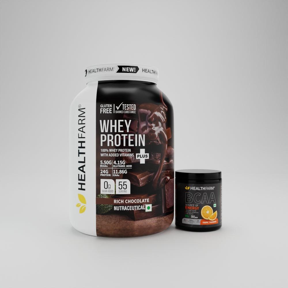 WHEY PROTEIN PLUS( 2Kg) + BCAA Combo Offer - Healthfarm