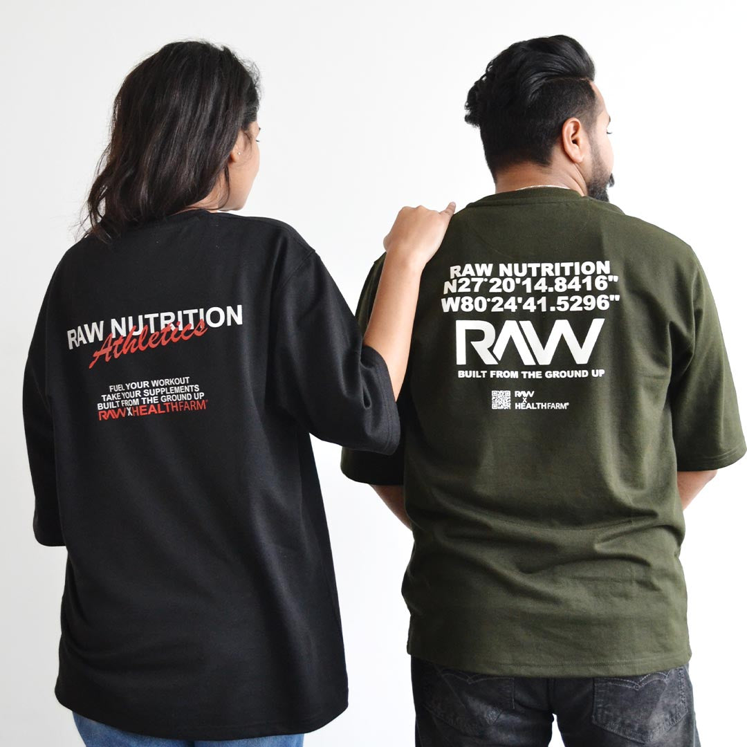 Raw Men Oversized Tee - Olive Green