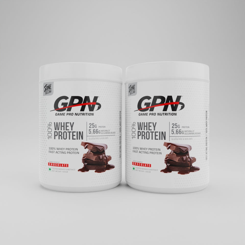 GPN 100% whey Protein (500g) Combo - Chocolate