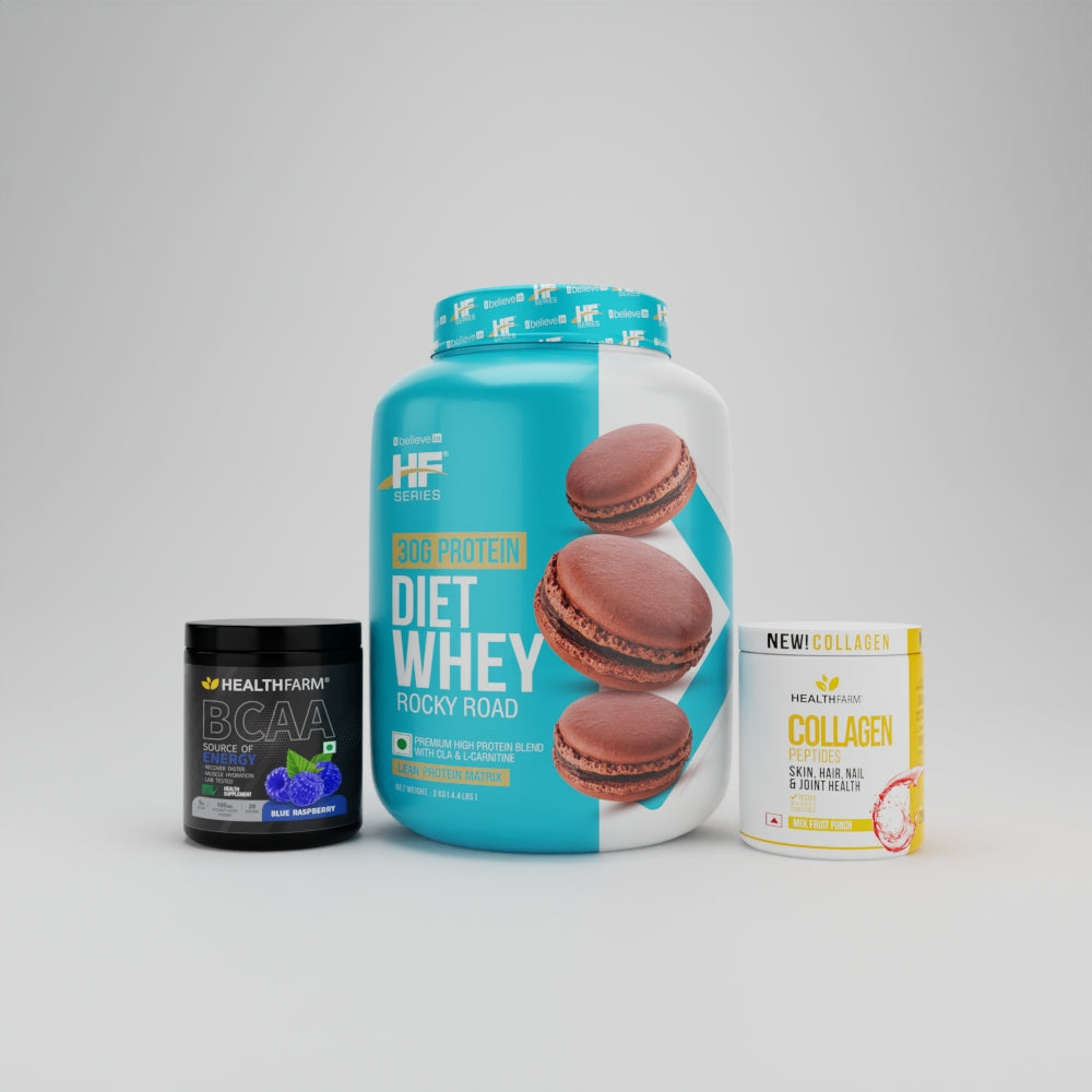COLLAGEN + DIET WHEY + BCAA Complete Fitness Pack - Healthfarm