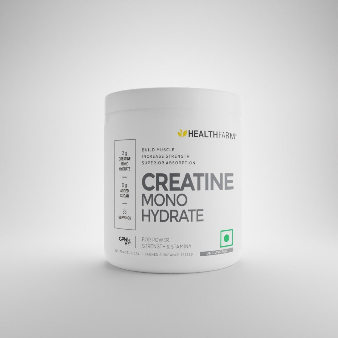 Healthfarm Muscle Creatine Monohydrate, (100g) - Healthfarm Nutrition