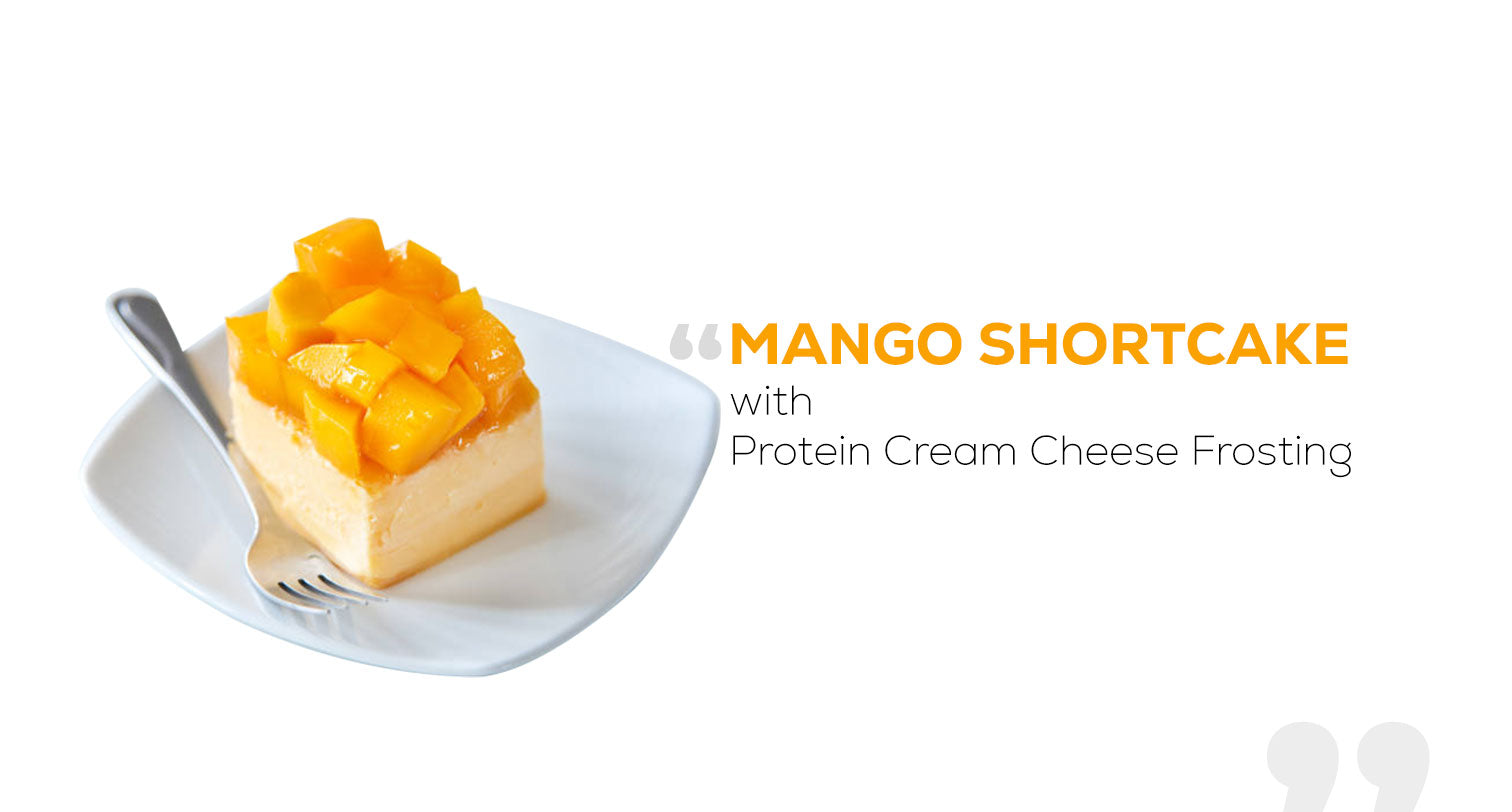 Mango Shortcake with Protein Cream Cheese Frosting