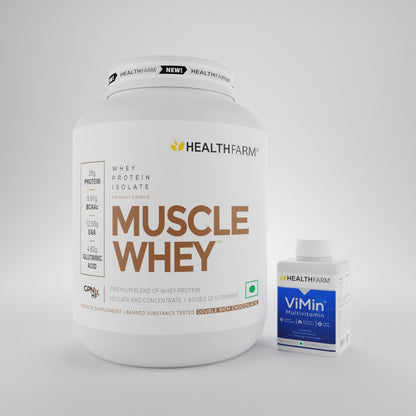 Healthfarm Muscle Whey Protein + Free Vimin