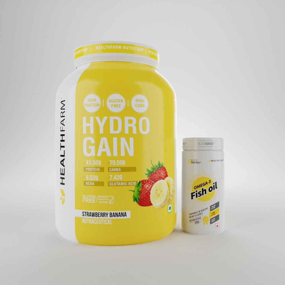 HealthFarm Hydro Gain (3kg)+ Omega 3 Combo Pack - Healthfarm Nutrition