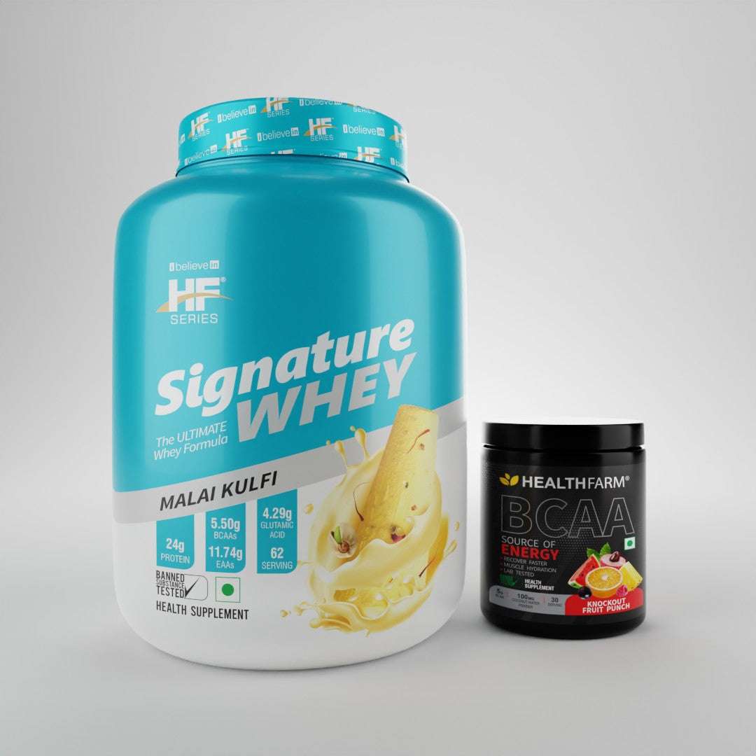 HealthFarm SIGNATURE WHEY (2KG) + BCAA Fitness combo