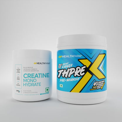 Healthfarm ThPreX Pre Workout + Creatine Monohydrate 250G Combo