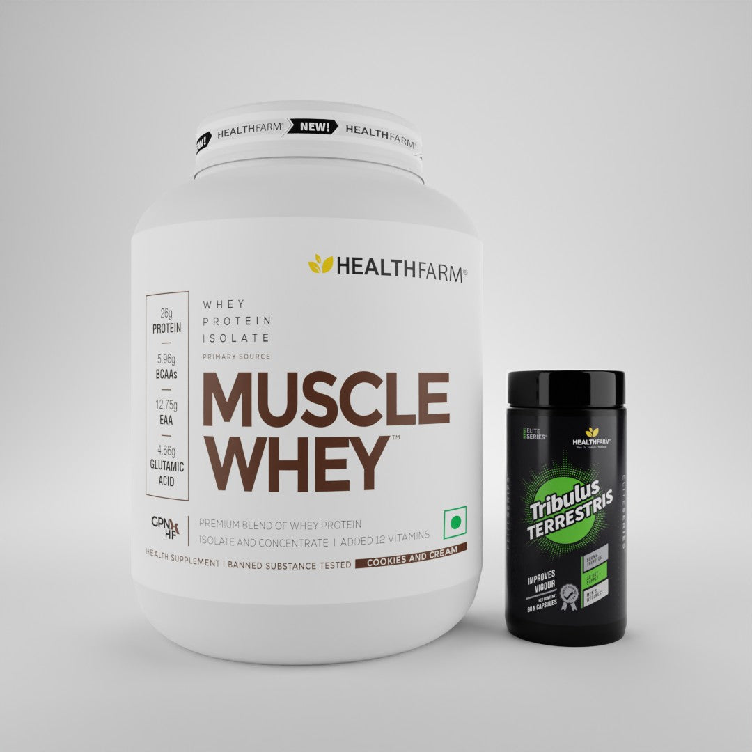 HealthFarm Muscle Whey Protein Isolate &amp; Concentrate | Premium Blend of Whey Protein - Healthfarm Nutrition