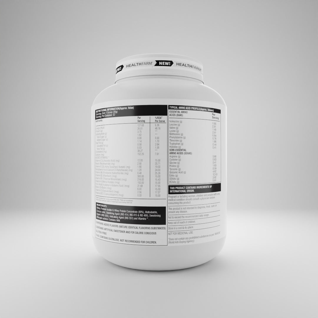 HealthFarm Muscle Whey Protein Isolate &amp; Concentrate | Premium Blend of Whey Protein