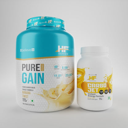 HealthFarm CARBOJET (1KG) + PURE GAIN (3KG) Power Booster Pack - Healthfarm Nutrition