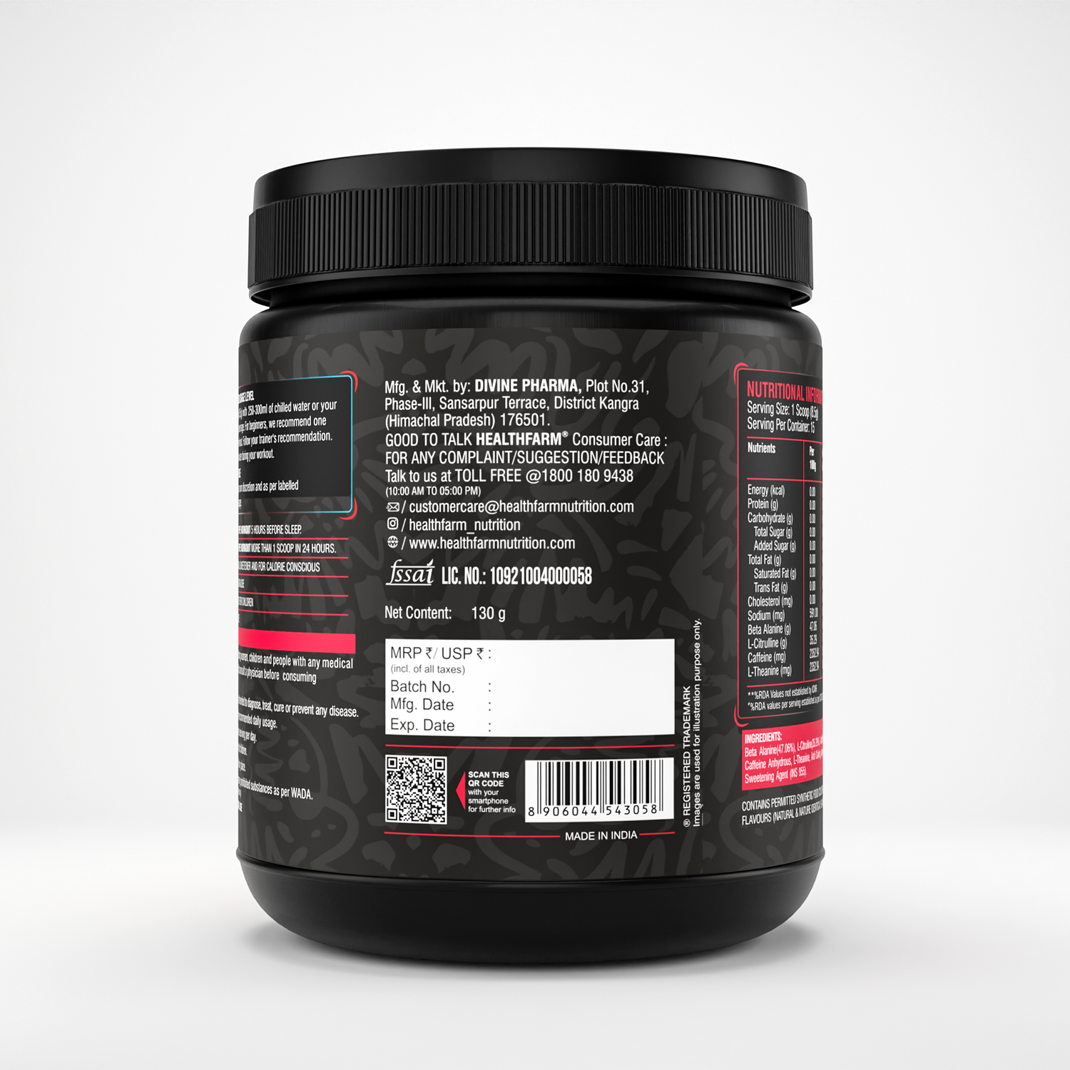 Healthfarm No Mercy Pre-Workout (130g)