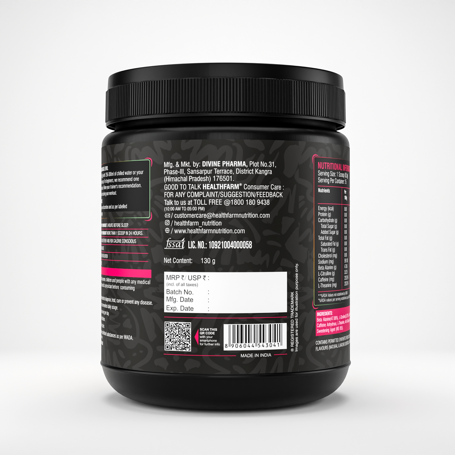 Healthfarm No Mercy Pre-Workout (130g)