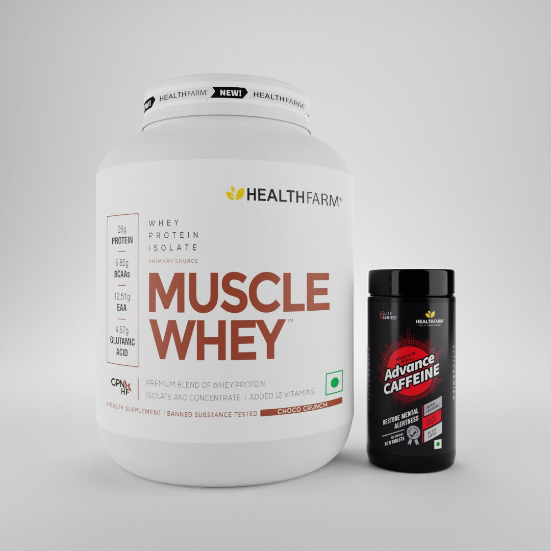 HealthFarm Muscle Whey Protein Isolate &amp; Concentrate | Premium Blend of Whey Protein - Healthfarm Nutrition