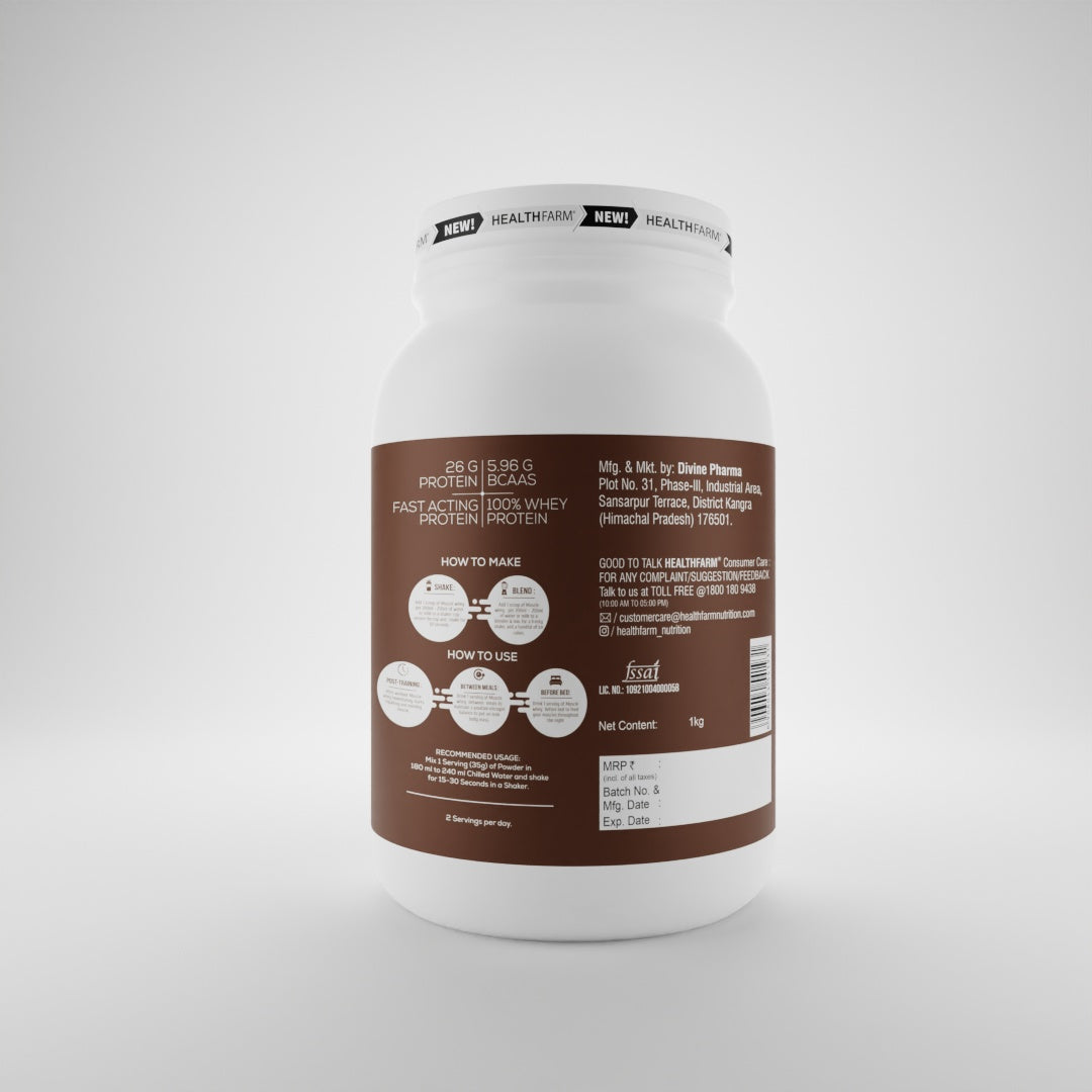 100% Whey Protein Power House Formula (1.80kg) - HealthFarm