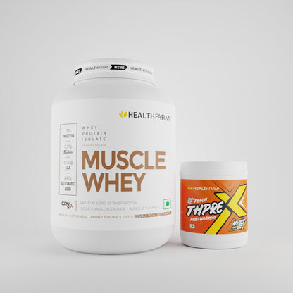 Healthfarm Muscle Whey (2Kg) + ThPreX Pre-workout