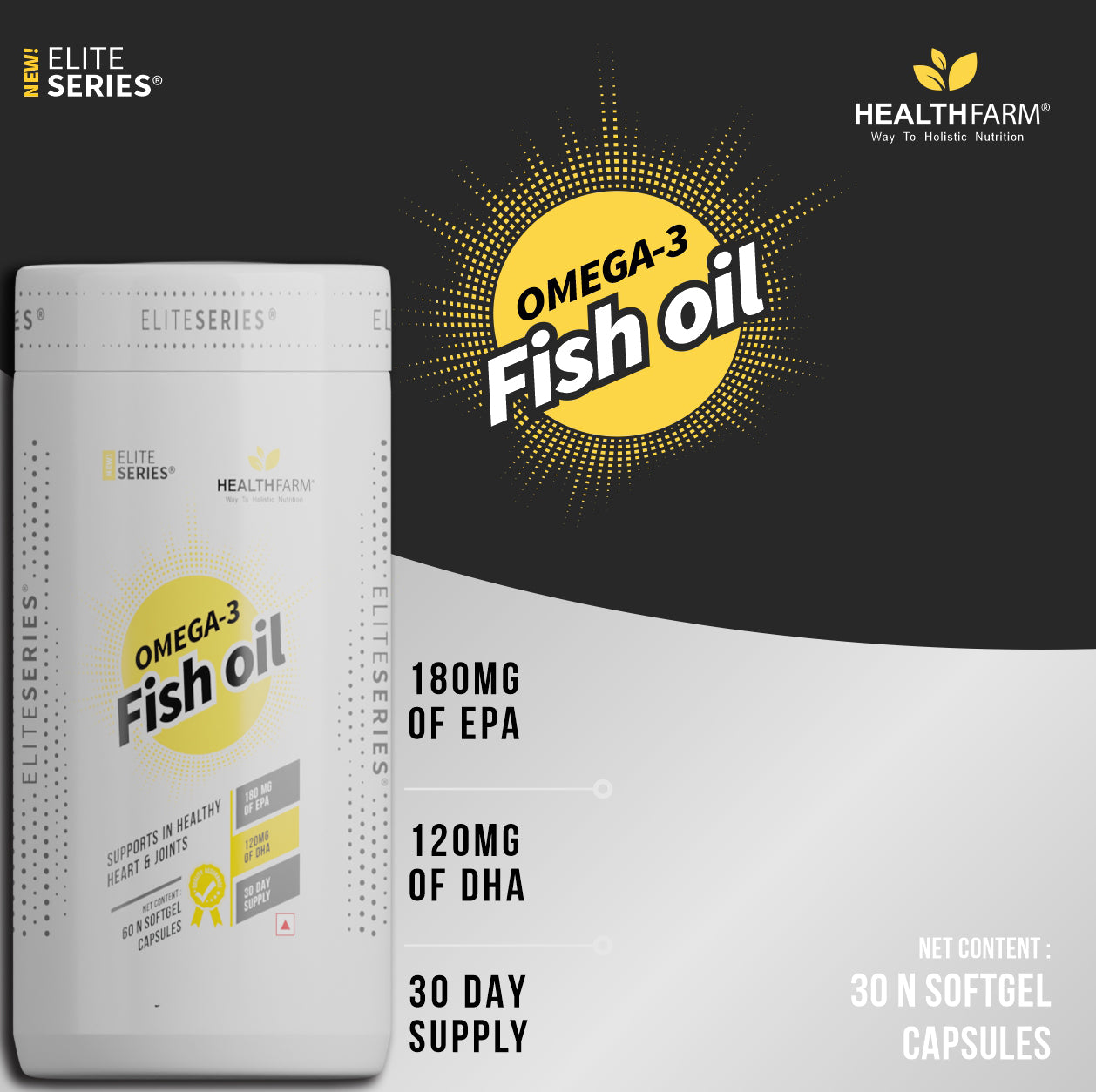 HealthFarm Omega 3 Fish Oil 60 Softgel