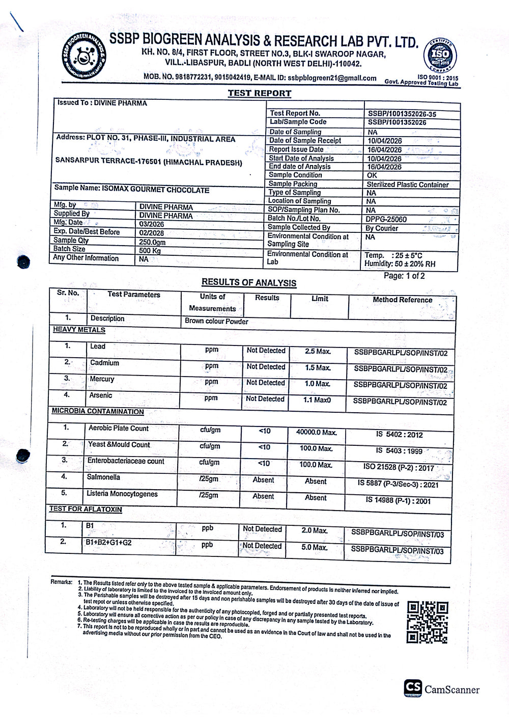 Lab Test Reports - Page 3