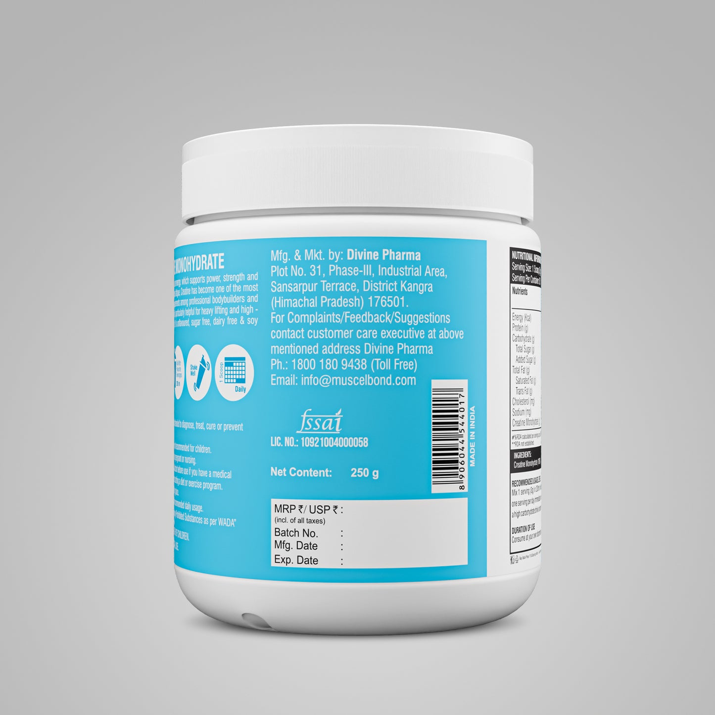 Muscelbond Creatine Hydration (250g),  BUY 1 GET 1 Offer