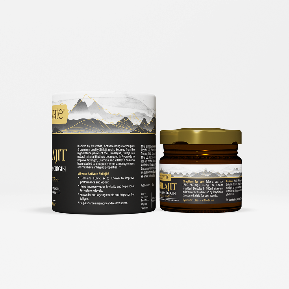 Activate Himalayan Shilajit Resin 20g – For Endurance, Stamina and Strength – Lab Tested