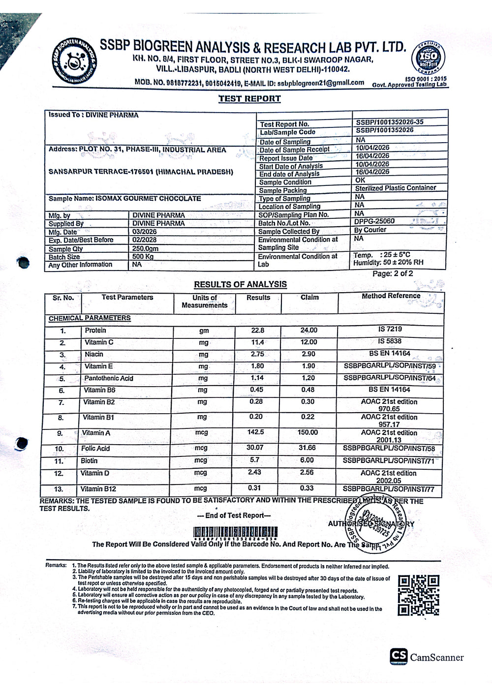 Lab Test Reports - Page 4