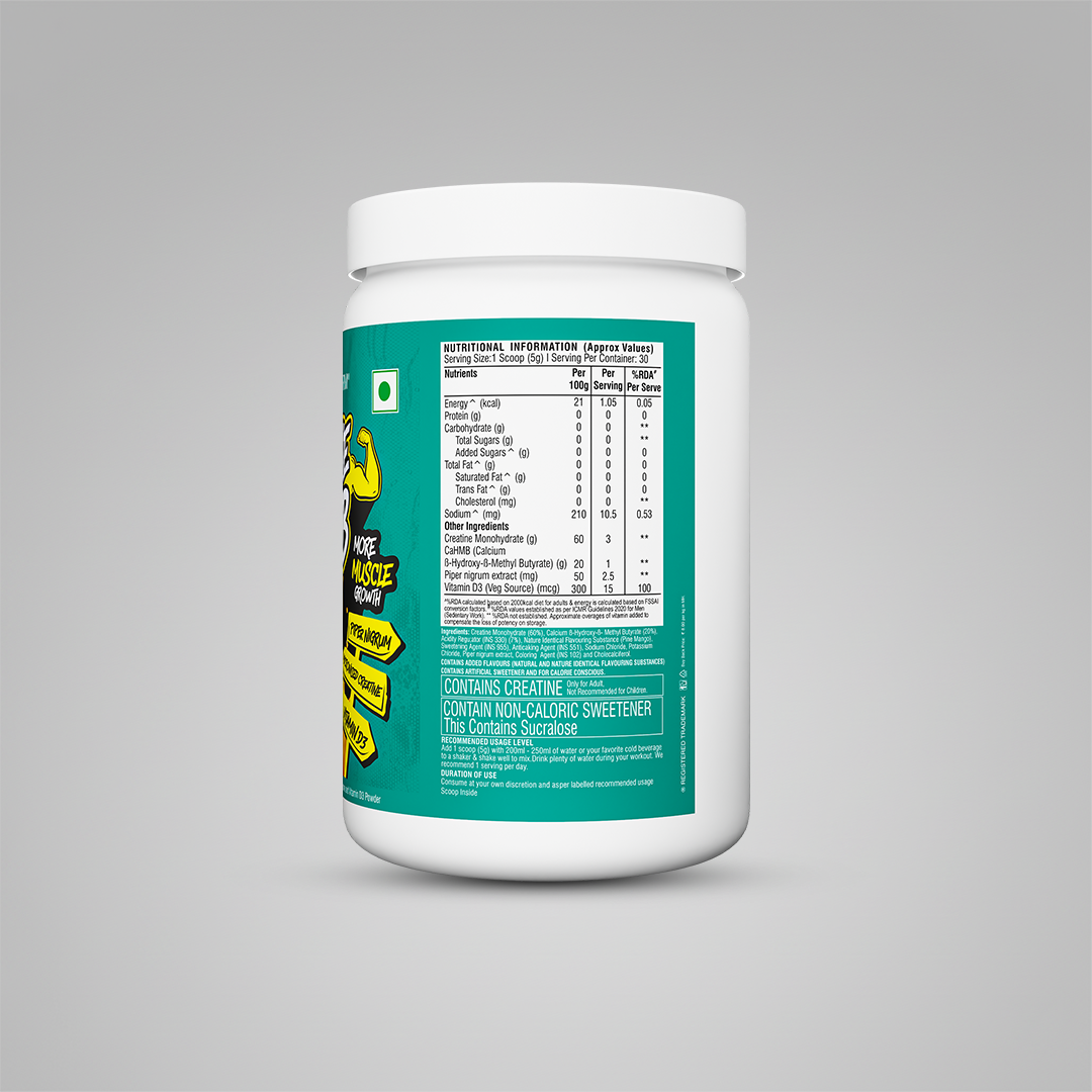 Healthfarm Creatine + HMB | Premium Creatine Formula for Muscle Growth