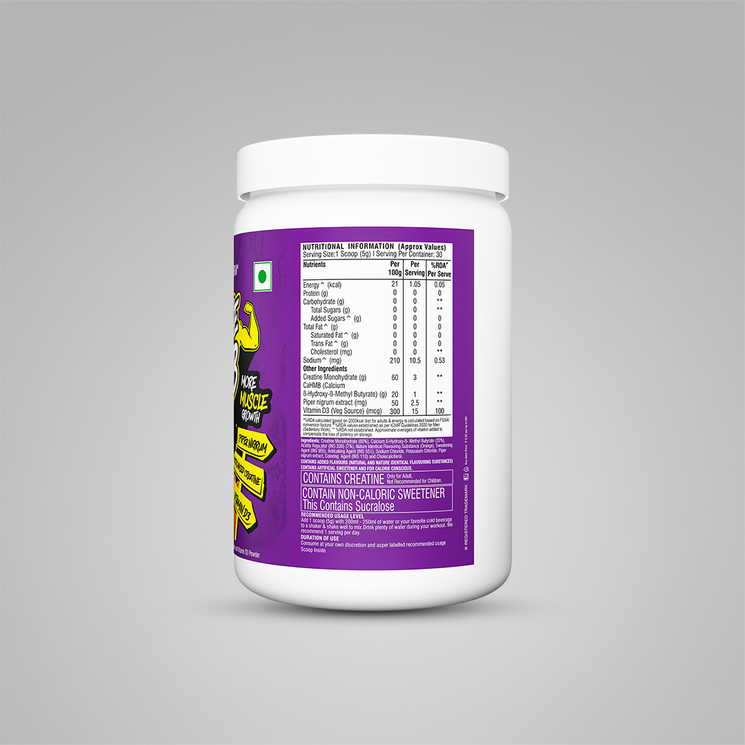 Healthfarm Creatine + HMB | Premium Creatine Formula for Muscle Growth