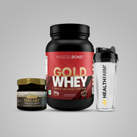 Gold Whey 1kg + Shilajit Resin 20g + Shaker