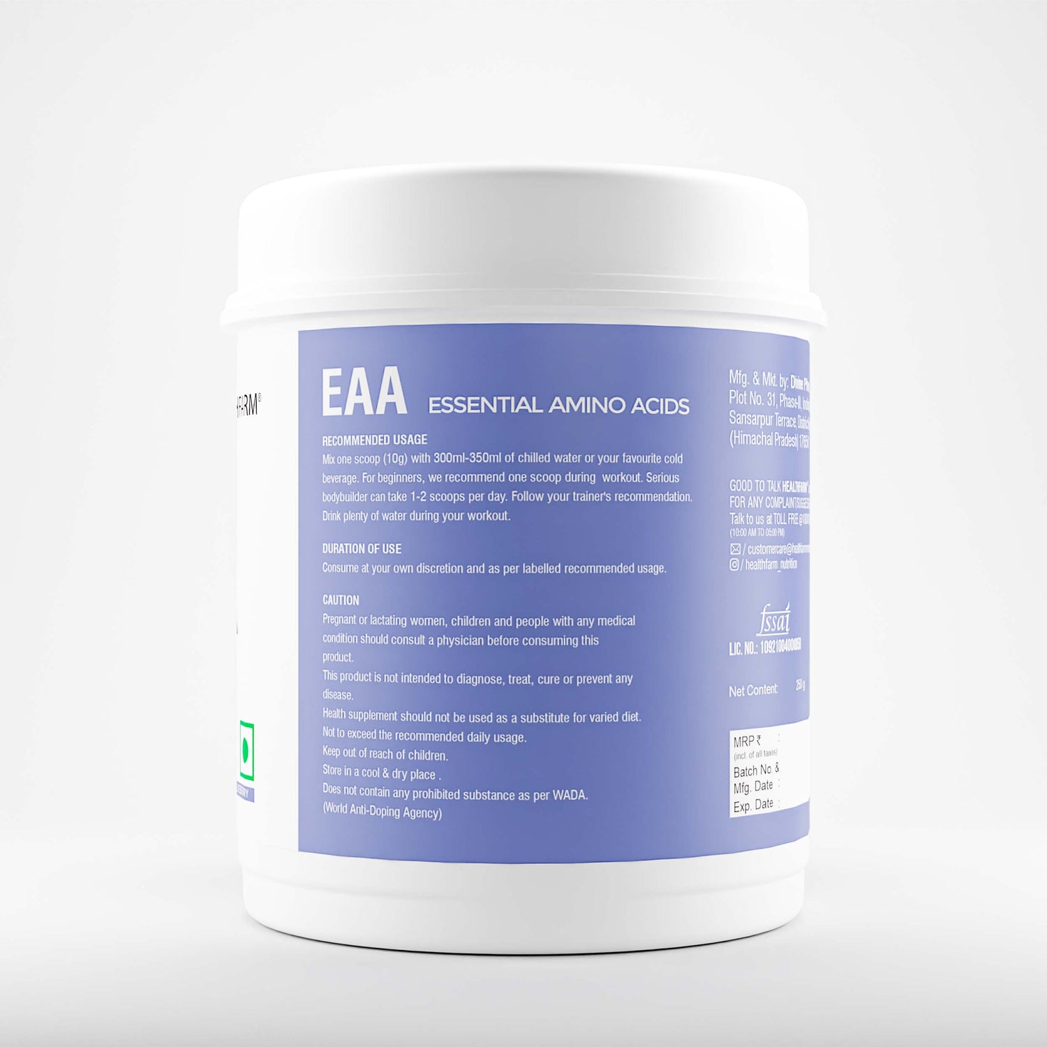 Healthfarm Muscle EAA Powder (250g)