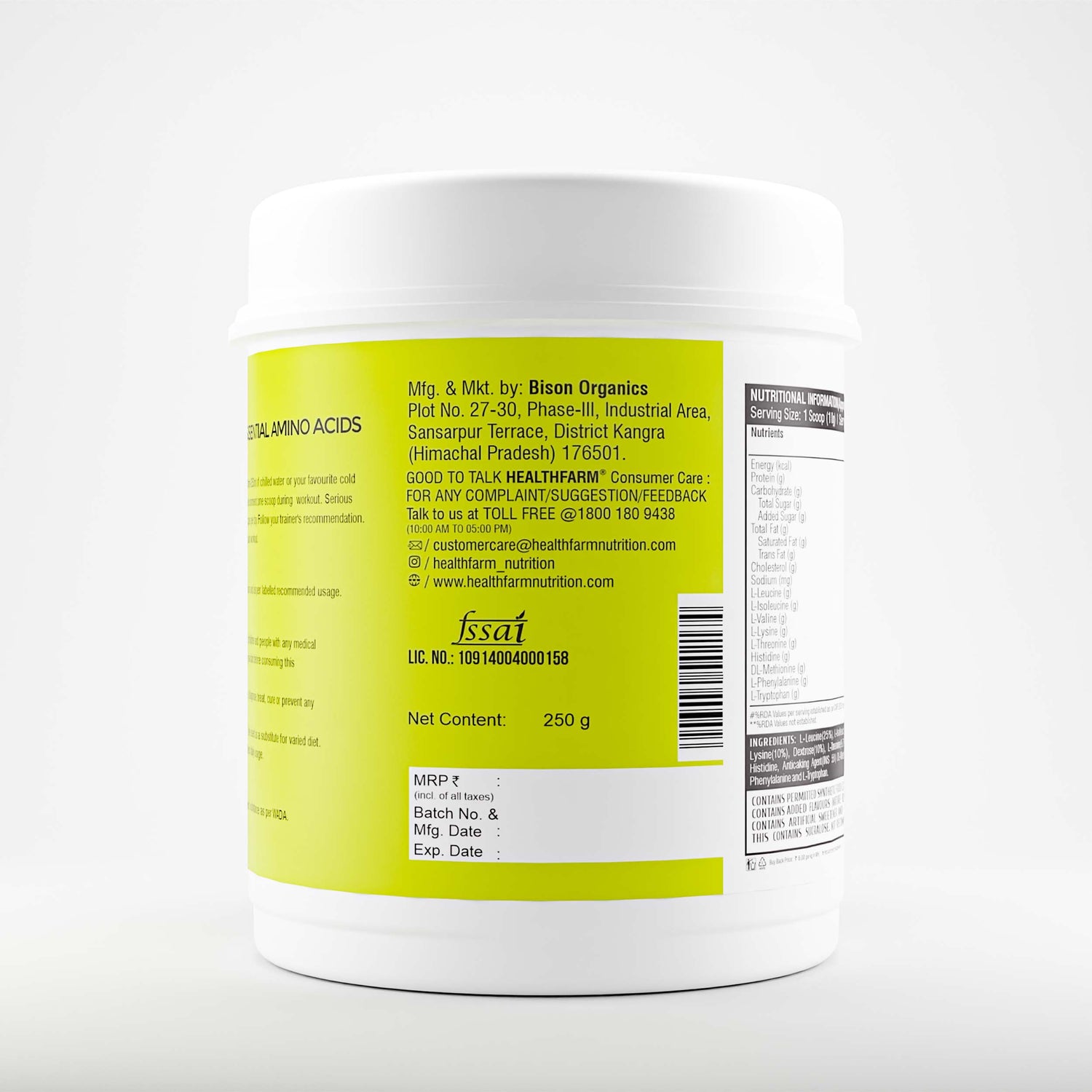 Healthfarm Muscle EAA Powder (250g)