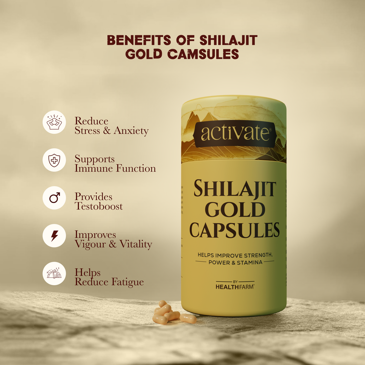 Activate Shilajit Gold Capsules – 60 CAP – For Men