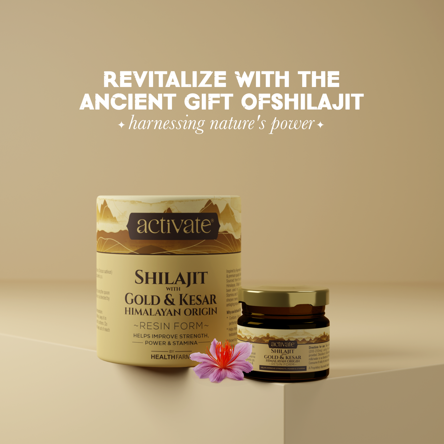 Activate Shilajit with Gold &amp; Kesar – 20g – Himalayan Origin