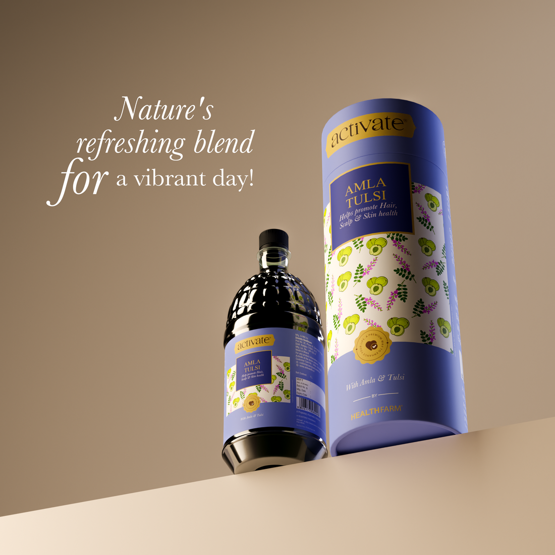 Healthfarm Amla Tulsi | Helps to Promote Hair, Scalp & Skin Health