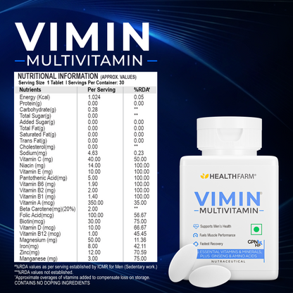 HealthFarm ViMin Multivitamin (30 Tablets)