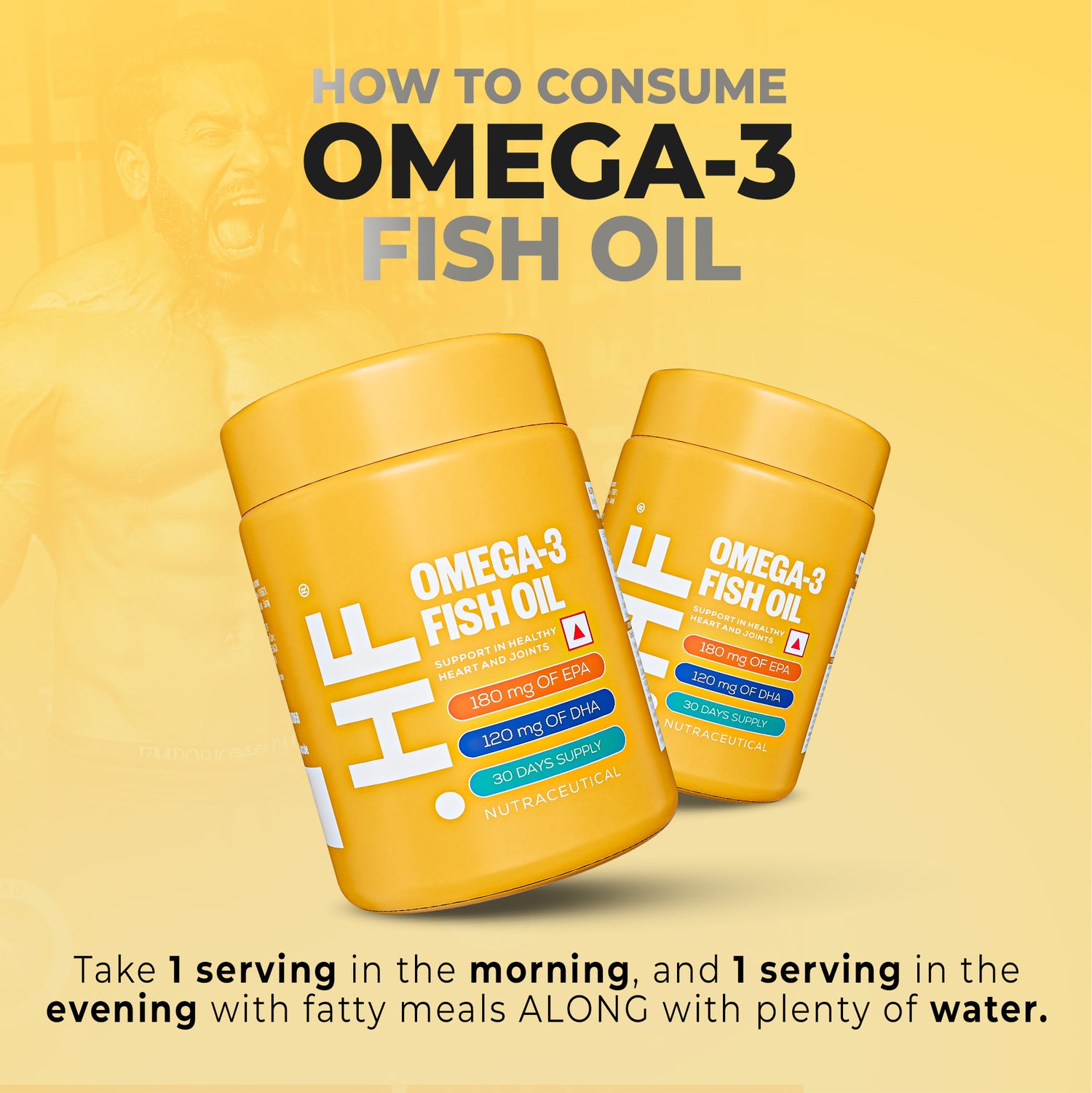 Healthfarm Omega 3 Fish Oil (EPA &amp; DHA), 60 Softgel