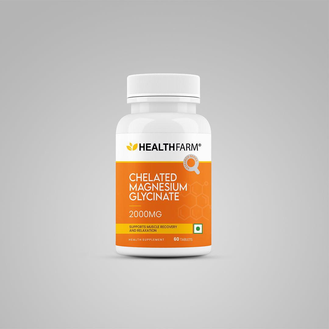 Healthfarm Chelated Magnesium Glycinate 2000 mg | 60 Tablets