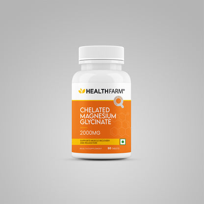 Healthfarm Chelated Magnesium Glycinate 2000 mg | 60 Tablets