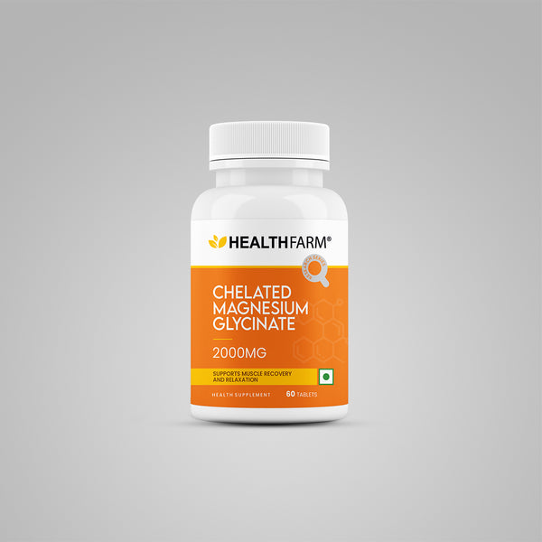 Healthfarm Chelated Magnesium Glycinate 2000 mg | 60 Tablets