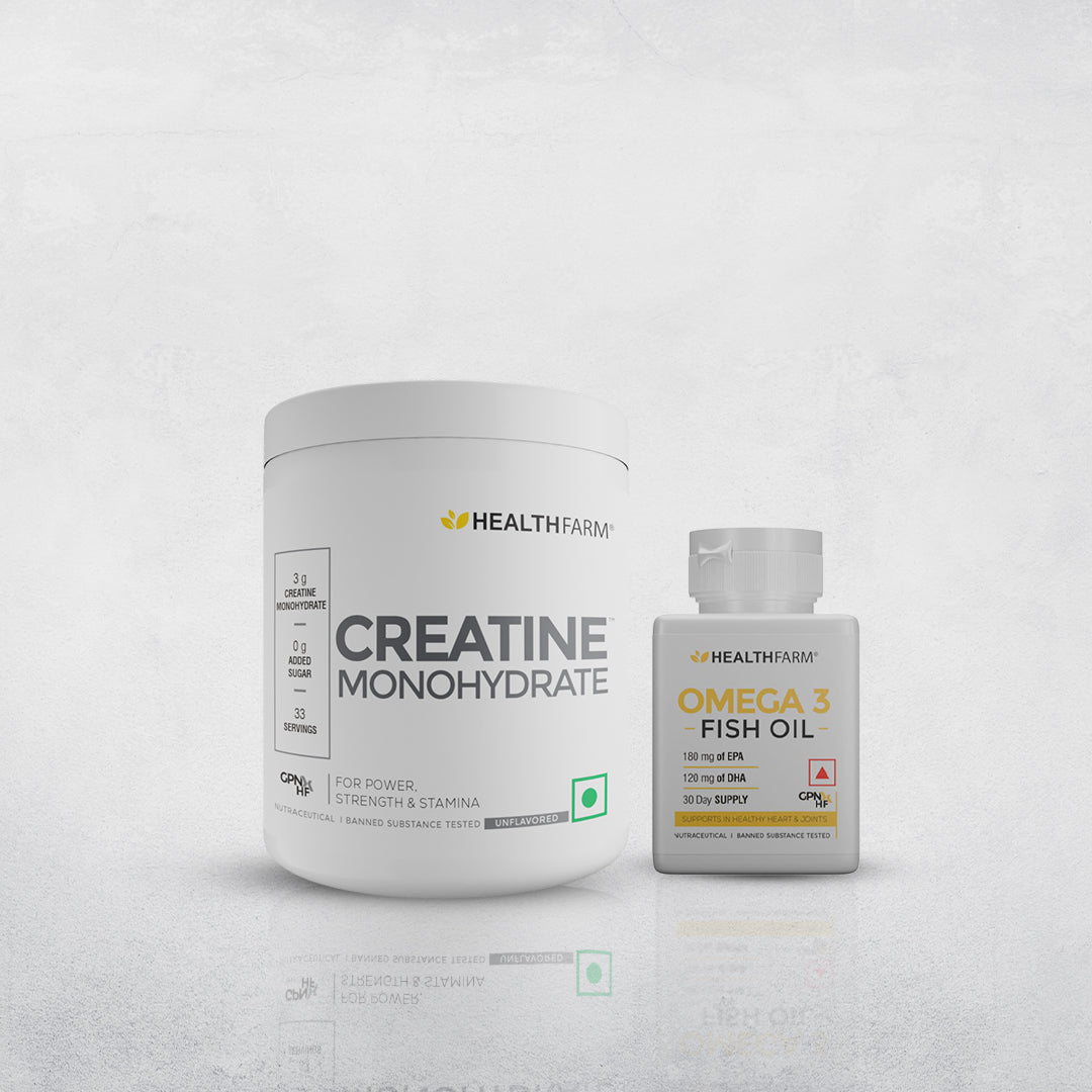 Healthfarm Muscle Creatine (100g) + Omega 3 Fish Oil